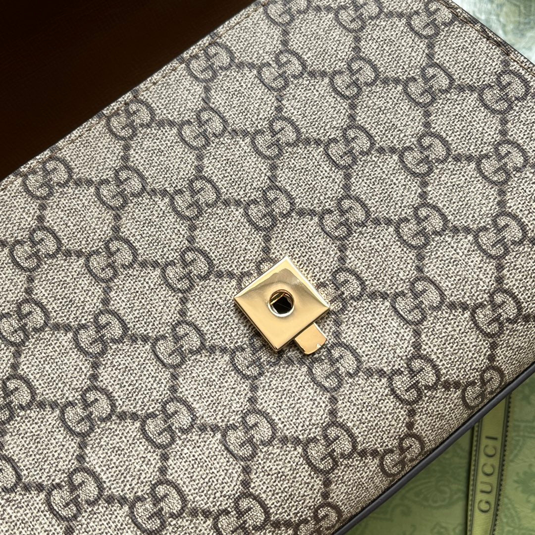 gg Ophidia gg Horsebit 1955 Mini Bag Light Brown And Beige For Women, Women’s Bags 8.6in/22cm gg 703848 9AAAJ 8563