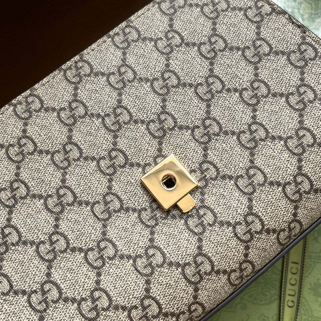 gg Ophidia gg Horsebit 1955 Mini Bag Light Brown And Beige For Women, Women’s Bags 8.6in/22cm gg 703848 9AAAJ 8563