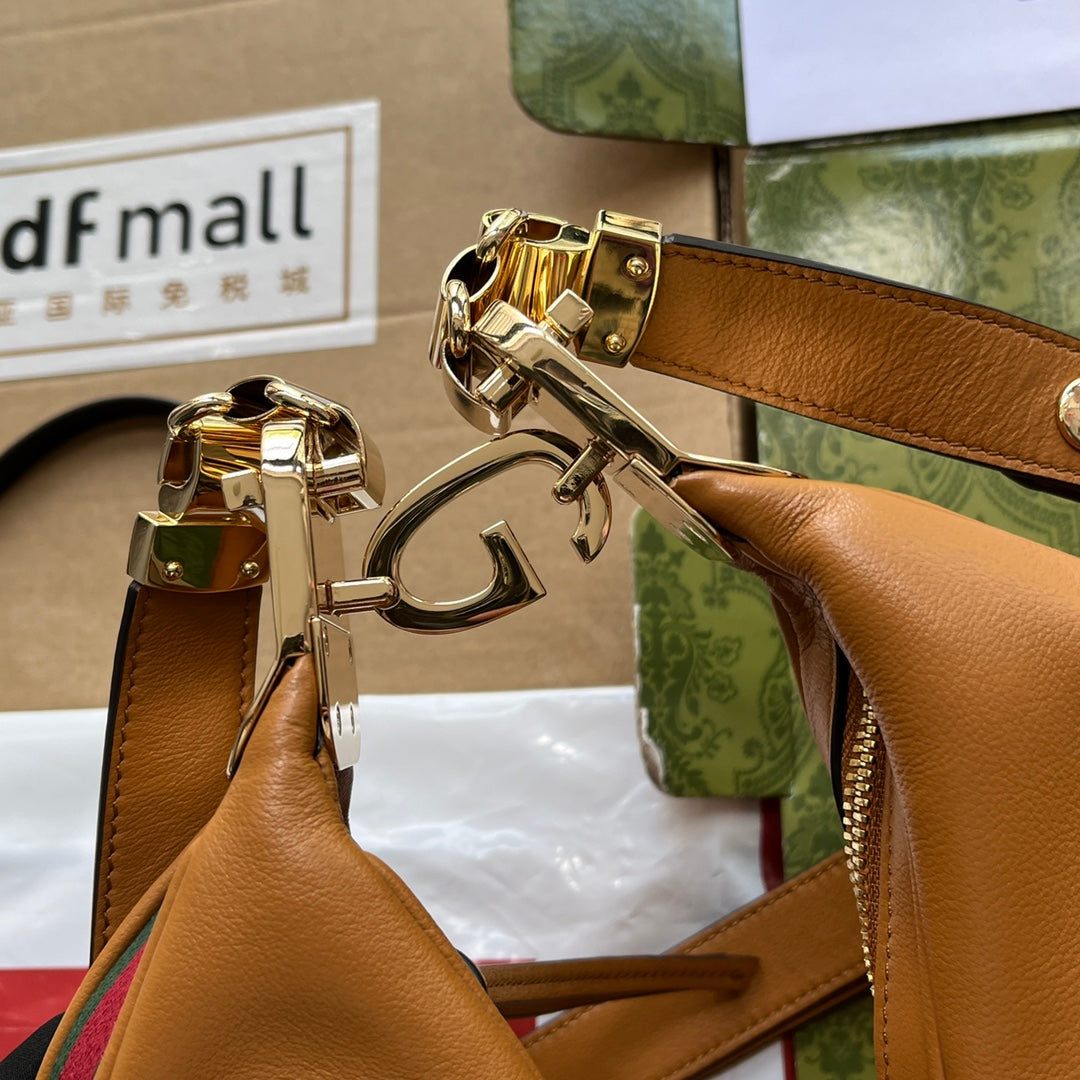 gg Atache Large Shoulder Bag Brown For Women, Women’s Bags 13.8in/35cm gg‎ 702823 UXWBG 3162