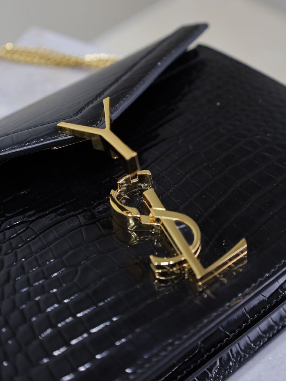 Ysl Hobo Bag Croc Embossed