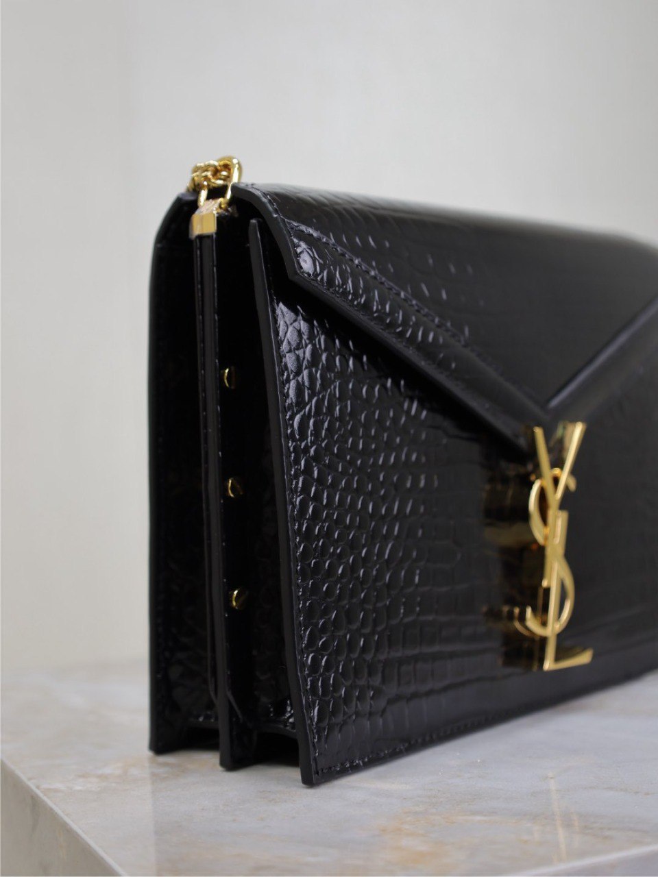 Ysl Hobo Bag Croc Embossed
