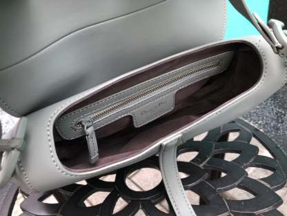 DIR SADDLE ULTRA MATTE CALFSKIN GREY