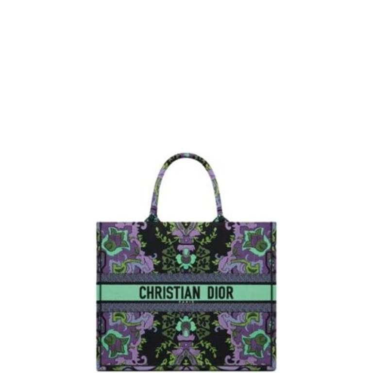 DIR 41CM BOOK TOTE MULTICOLOR DIR INDIAN PURPLE EMBROIDERY M1286ZESKM19E