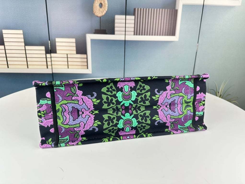 DIR 41CM BOOK TOTE MULTICOLOR DIR INDIAN PURPLE EMBROIDERY M1286ZESKM19E