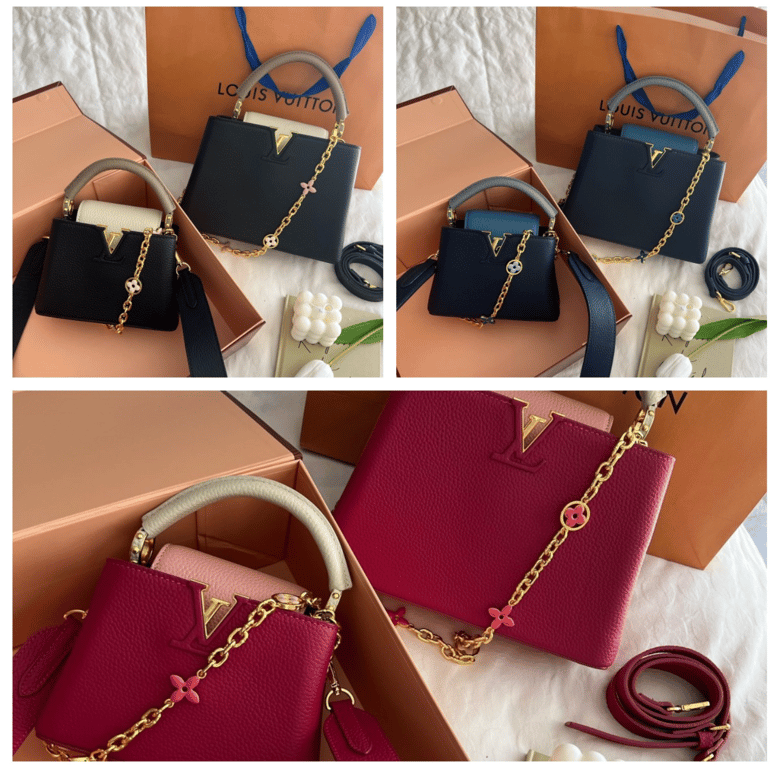 LUV CAPUCINES TAURILLON COWHIDE BLACK AND GREY 27CM M20708