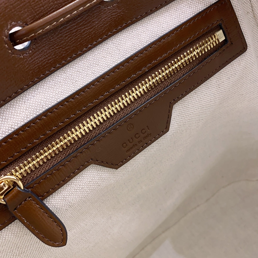 gg Backpack With Interlocking G Brown For Women, Women’s Bags 11.8in/30cm gg ‎