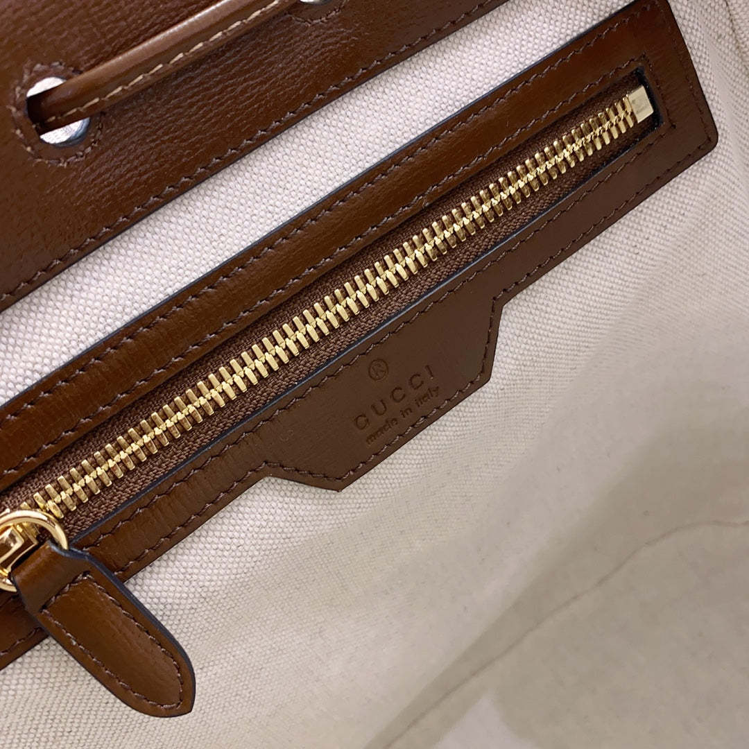 gg Backpack With Interlocking G Brown For Women, Women’s Bags 11.8in/30cm gg ‎