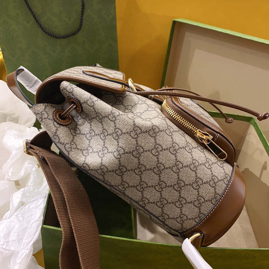 gg Backpack With Interlocking G Brown For Women, Women’s Bags 11.8in/30cm gg ‎