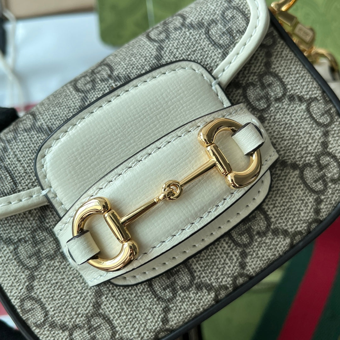 gg Horsebit 1955 Strap Wallet Brown For Women, Women’s Bags 4.7in/12cm gg ‎