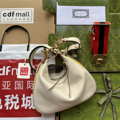 gg Atache Small Shoulder Bag White For Women, Women’s Bags 9in/23cm gg 699409 UXWBG 9109