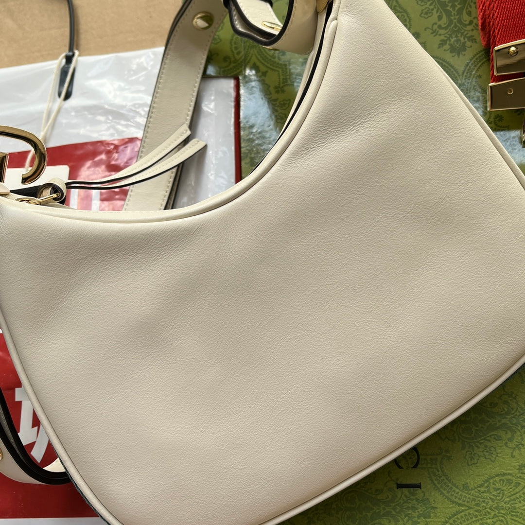gg Atache Small Shoulder Bag White For Women, Women’s Bags 9in/23cm gg 699409 UXWBG 9109