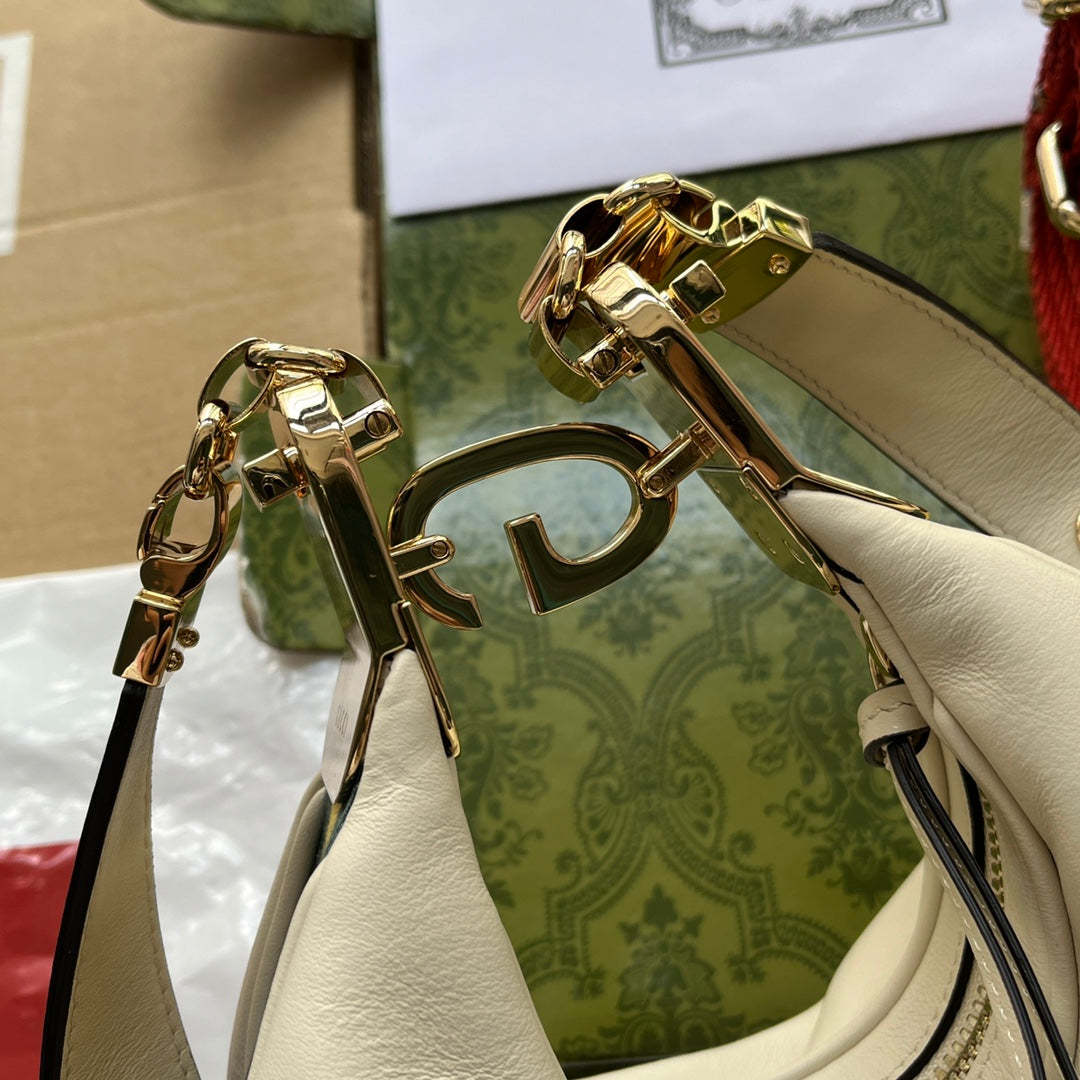 gg Atache Small Shoulder Bag White For Women, Women’s Bags 9in/23cm gg 699409 UXWBG 9109