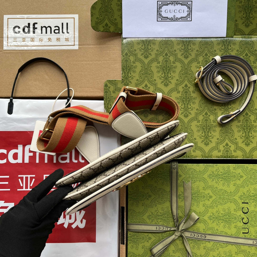 gg Atache Small Shoulder Bag Beige For Women, Women’s Bags 9in/23cm gg 699409 UXWBG 9360