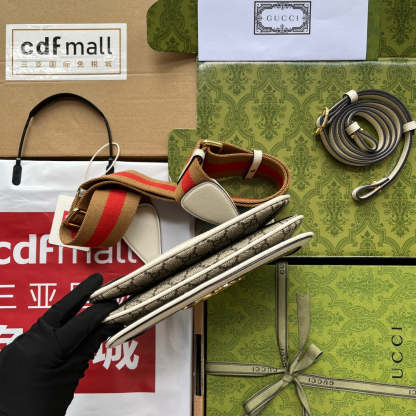 gg Atache Small Shoulder Bag Beige For Women, Women’s Bags 9in/23cm gg 699409 UXWBG 9360