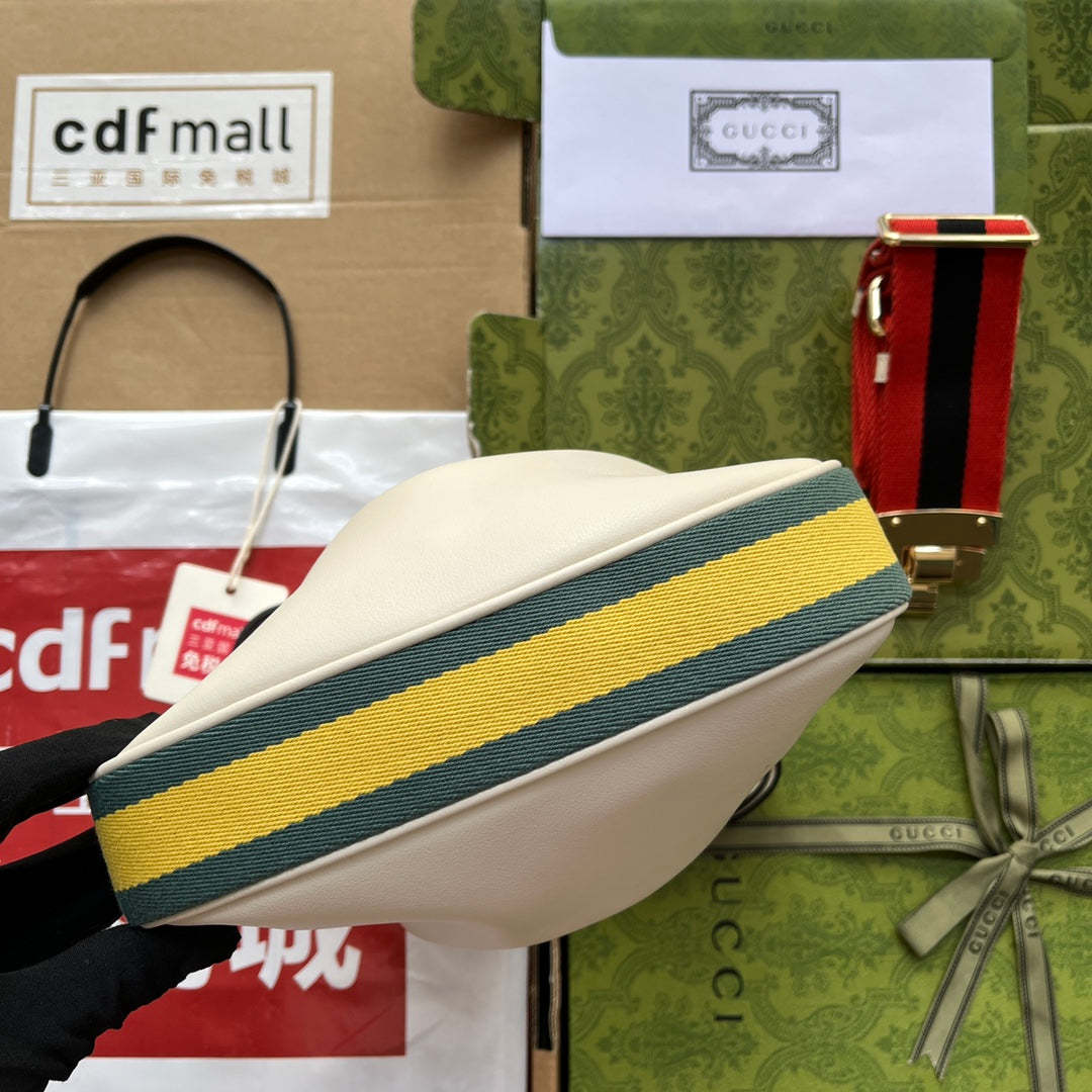 gg Atache Small Shoulder Bag White For Women, Women’s Bags 9in/23cm gg 699409 UXWBG 9109