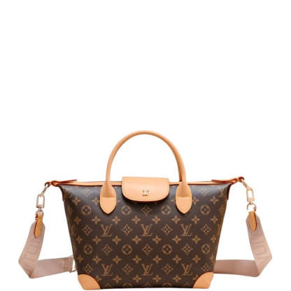 LUV TOTE BAG MONOGRAM CANVAS BEIGE 26CM