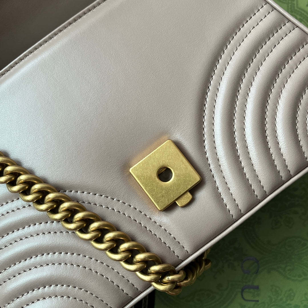 gg Marmont Mini Top Handle Bag Nude For Women, Women’s Bags 8.3in/21cm gg