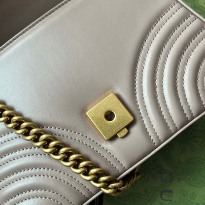 gg Marmont Mini Top Handle Bag Nude For Women, Women’s Bags 8.3in/21cm gg