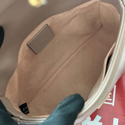 gg Marmont Mini Top Handle Bag Nude For Women, Women’s Bags 8.3in/21cm gg