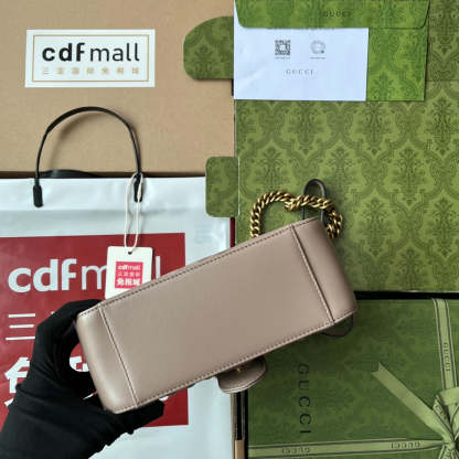 gg Marmont Mini Top Handle Bag Nude For Women, Women’s Bags 8.3in/21cm gg