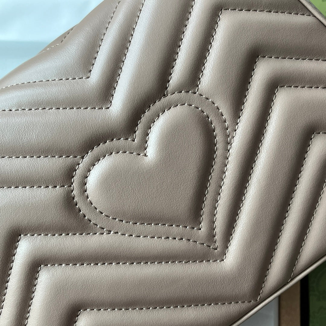 gg Marmont Mini Top Handle Bag Nude For Women, Women’s Bags 8.3in/21cm gg