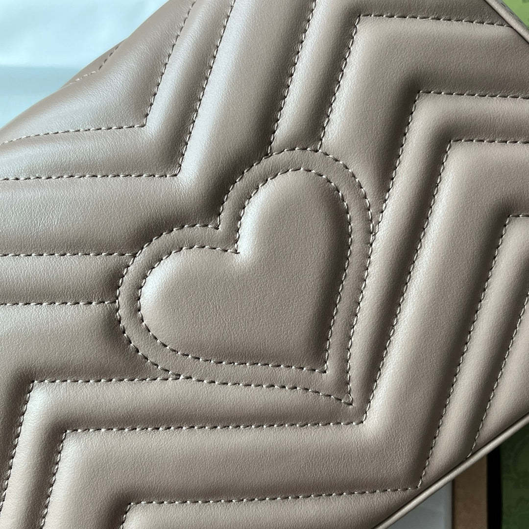 gg Marmont Mini Top Handle Bag Nude For Women, Women’s Bags 8.3in/21cm gg