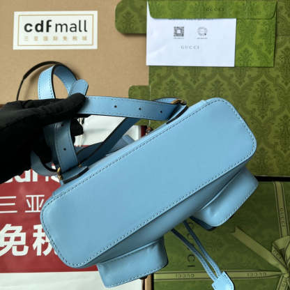 gg Bamboo Small Backpack Blue For Women, Women’s Bags 8.6in/22cm gg ‎‎702101 UZY0T 4338