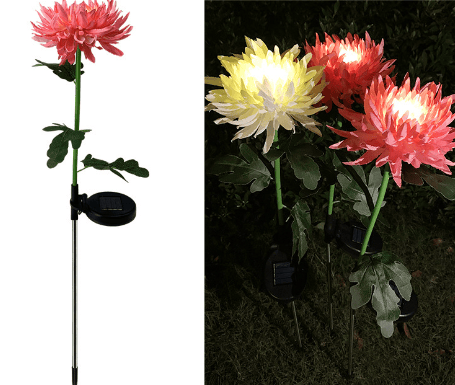 Last Day Promotion 49% OFF - 31.5" Chrysanthemum Solar Garden Stake LED