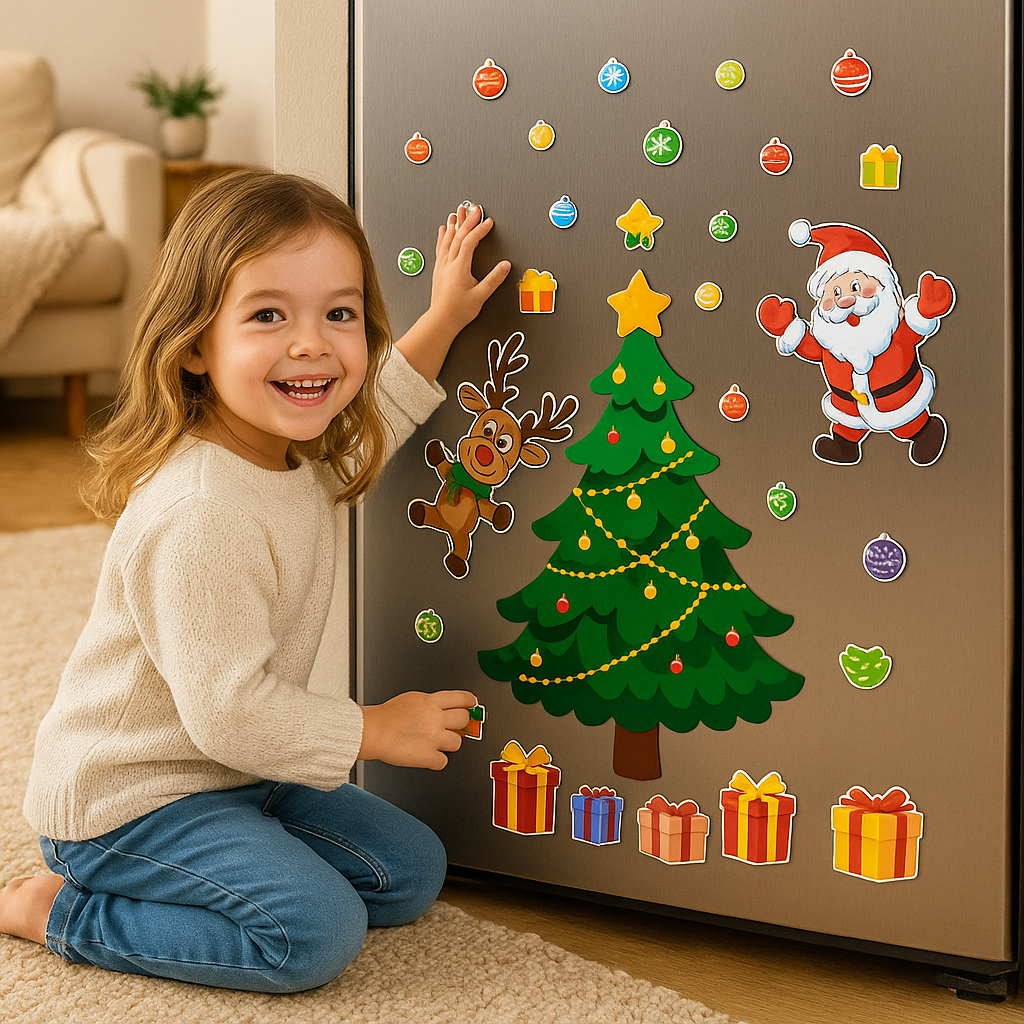 Christmas Montessori Magnetic Sticker Set for DIY Decorating