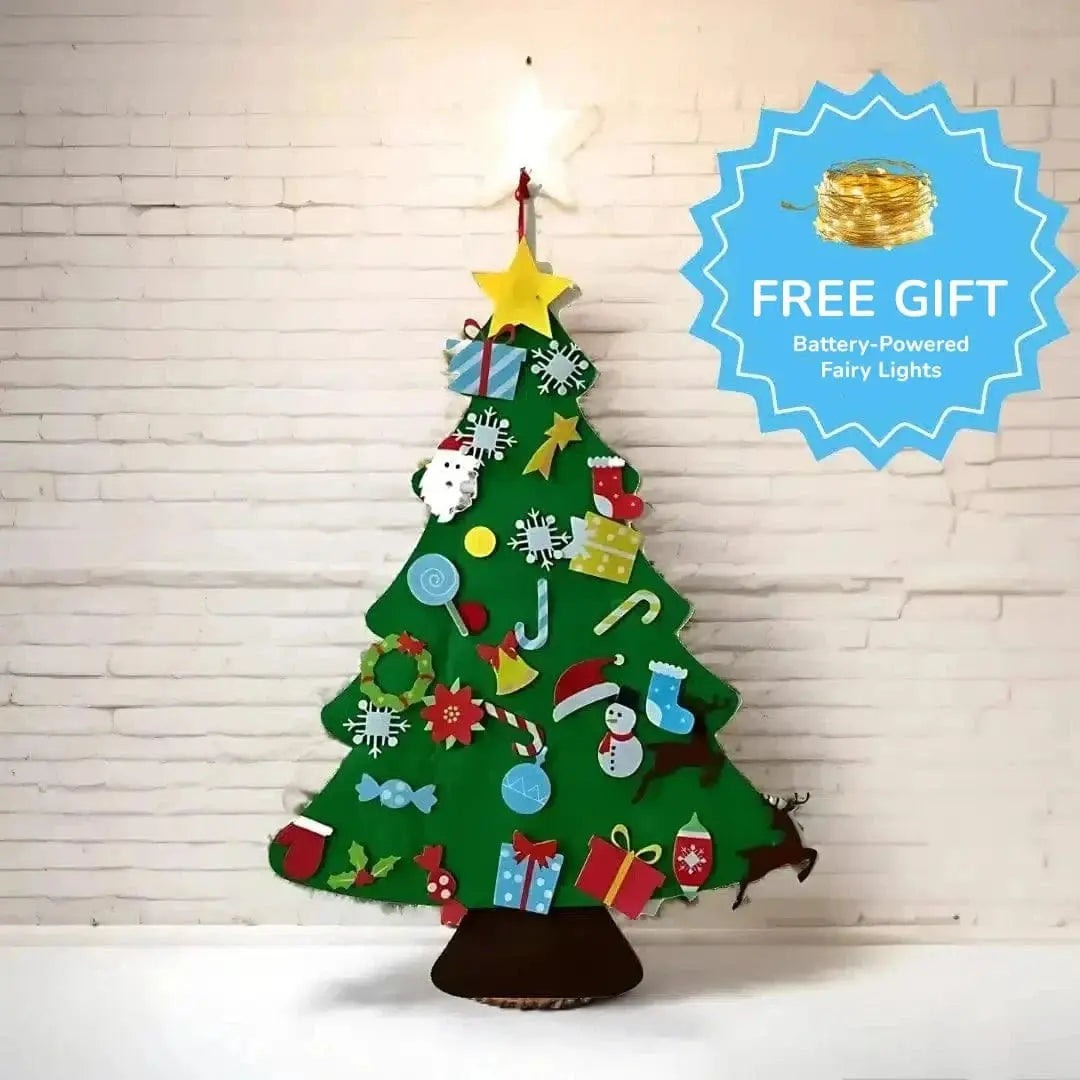 Felt Christmas Tree – 37in – 26 Decoration Pieces + GIFT