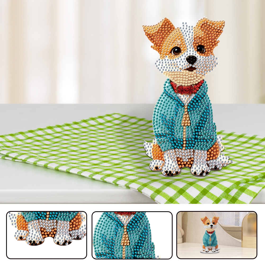 DIY Dog-Diamond Painting Ornaments With Shaking Head Function（Single-Sided)