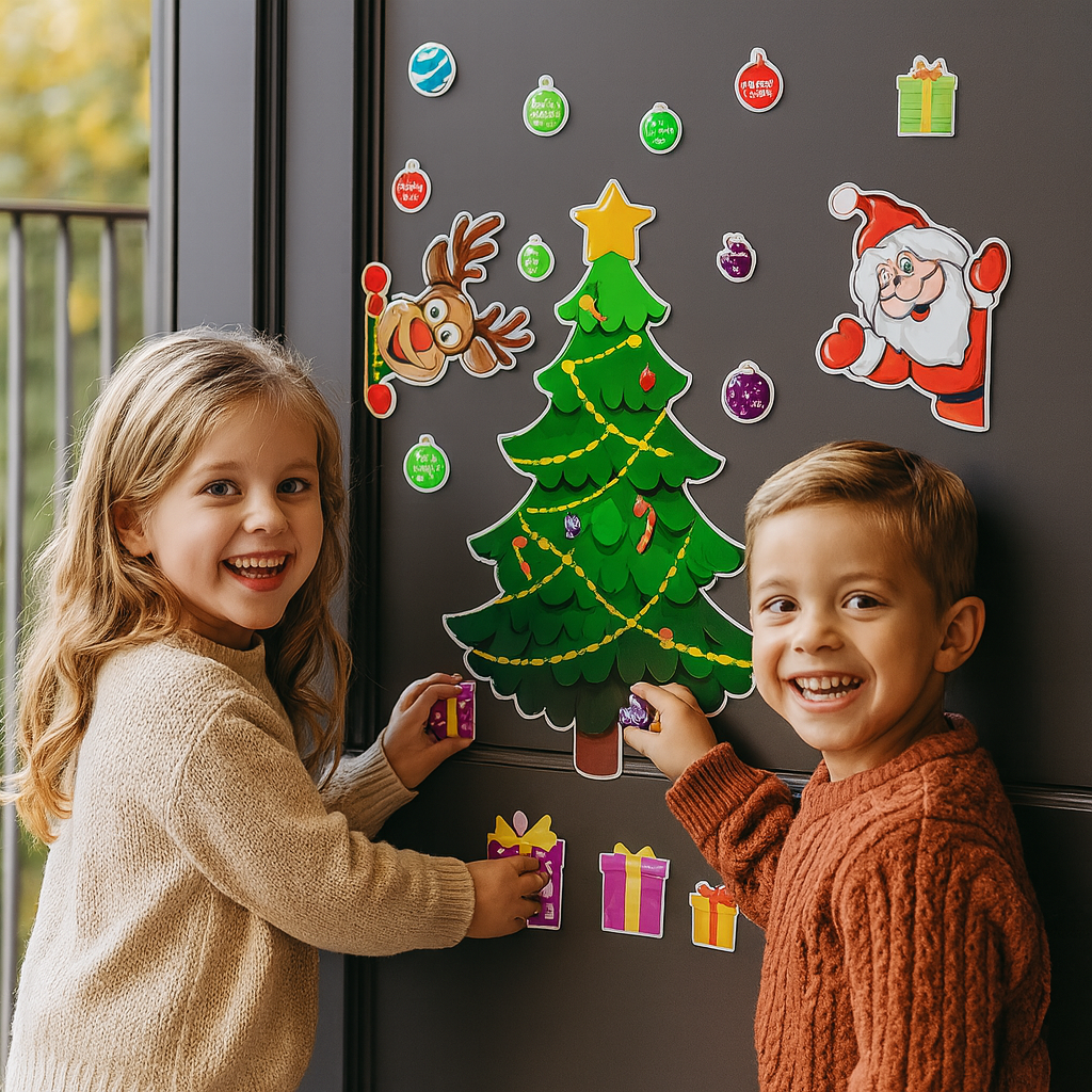 Christmas Montessori Magnetic Sticker Set for DIY Decorating