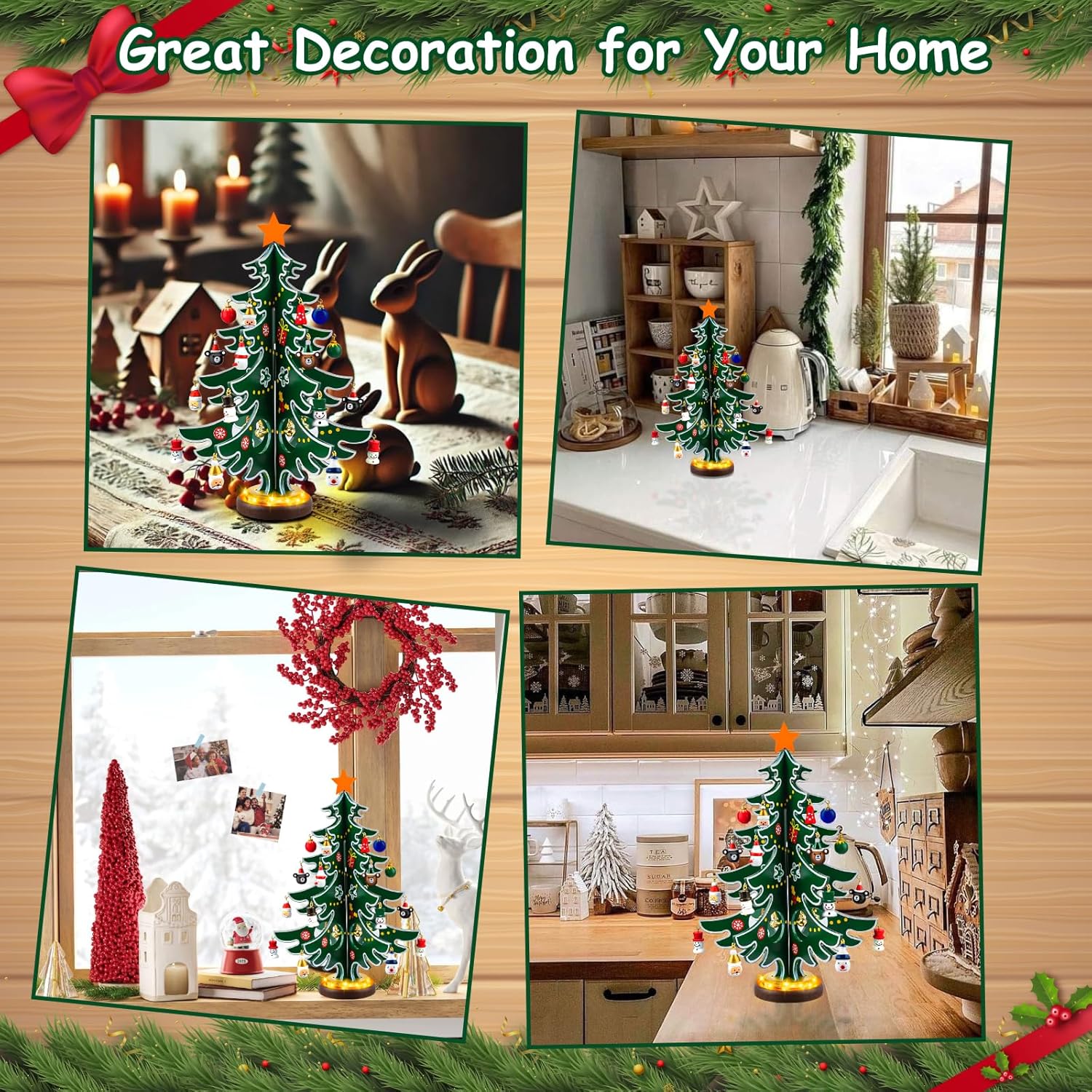 Christmas decorations, small mini Christmas trees