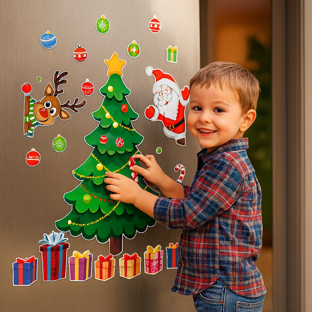Christmas Montessori Magnetic Sticker Set for DIY Decorating
