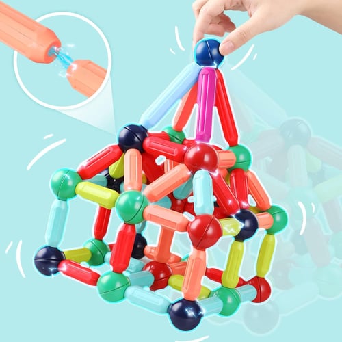 🔥Magnetic Balls and Rods Set Educational Magnet Building Blocks