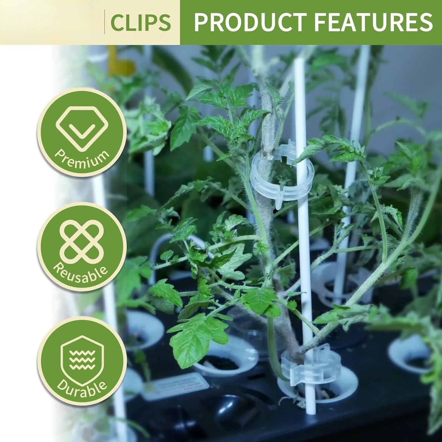 Durable & Weather-Resistant Plant Support Clips