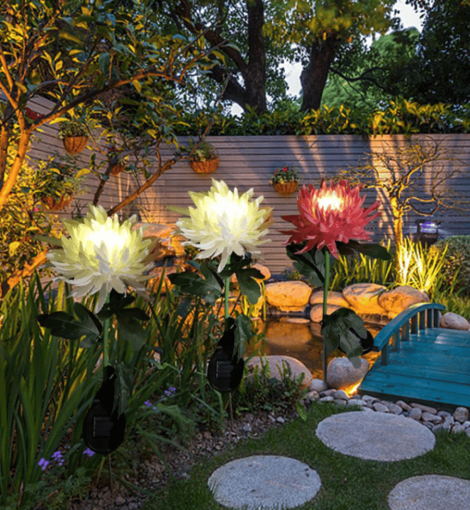 Last Day Promotion 49% OFF - 31.5" Chrysanthemum Solar Garden Stake LED