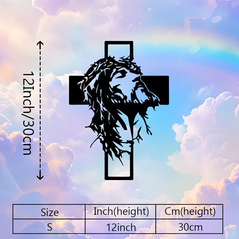 Christianartworkshop Biblical Verse Cross Metal Wall Decor: Daily Faith Reminder