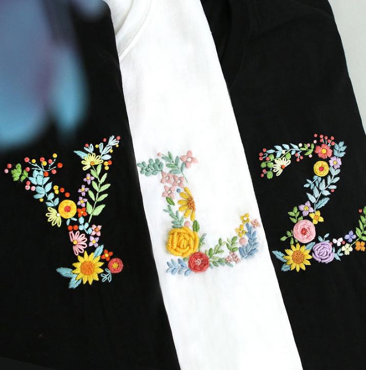 🌸Embroidery patterns with floral lines and floral borders – Embroidery for beginners