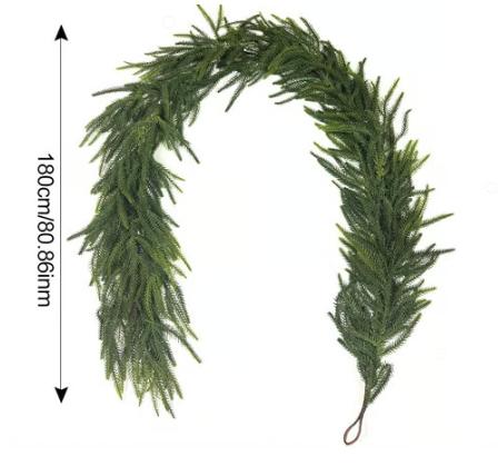 🌲Real Touch Deluxe Norfolk Pine Garland🌿