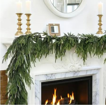 🌲Real Touch Deluxe Norfolk Pine Garland🌿