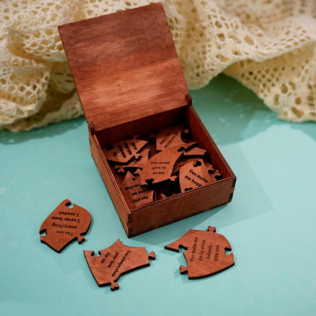 Wooden Puzzle Reasons I Love You Puzzle Gift 