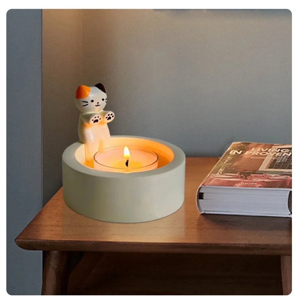 Cute Cat Candle Holder