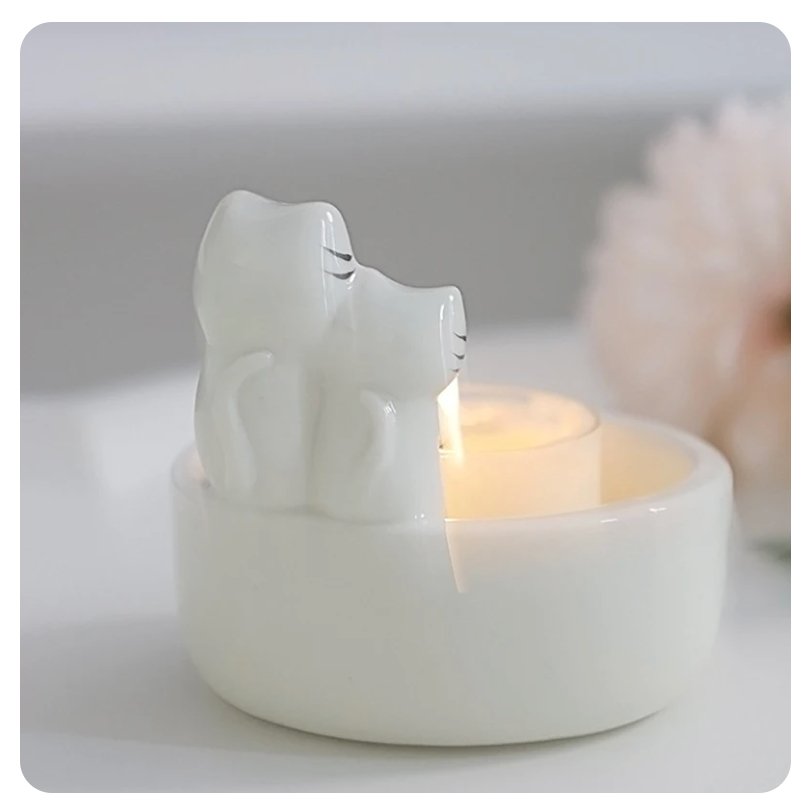 Cute Cat Candle Holder