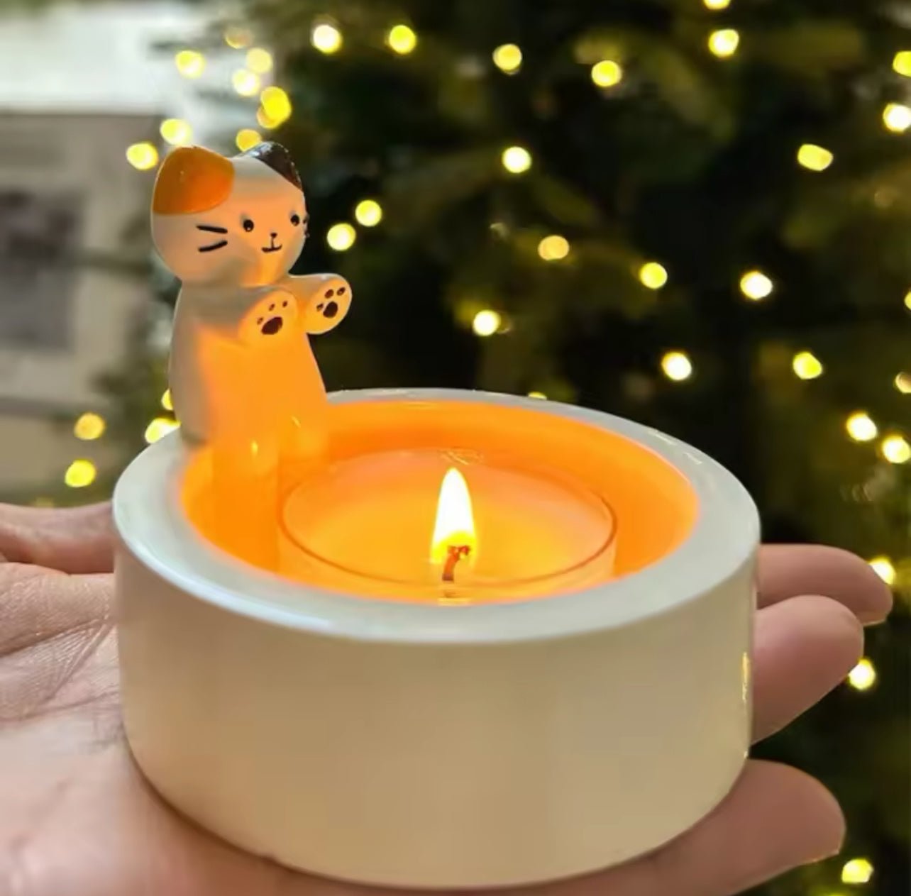 Cute Cat Candle Holder