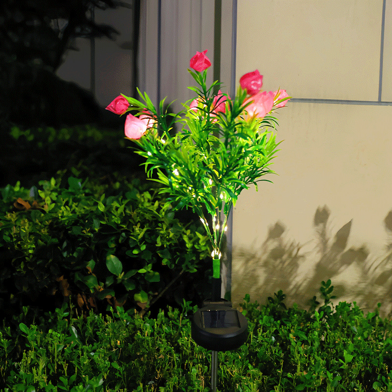 4 Pack Solar Garden Light with Bigger Lily Flowers