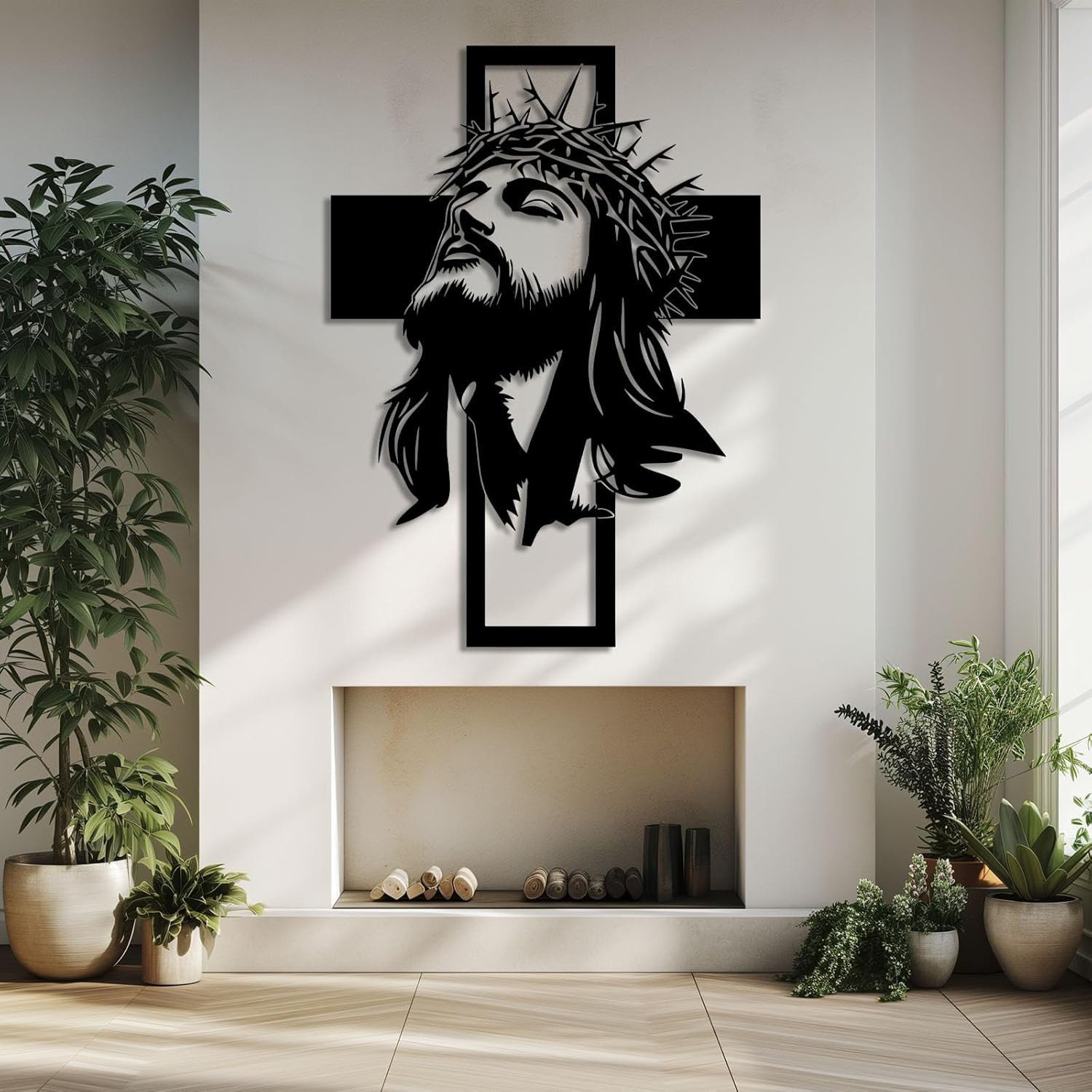 Christianartworkshop Biblical Verse Cross Metal Wall Decor: Daily Faith Reminder