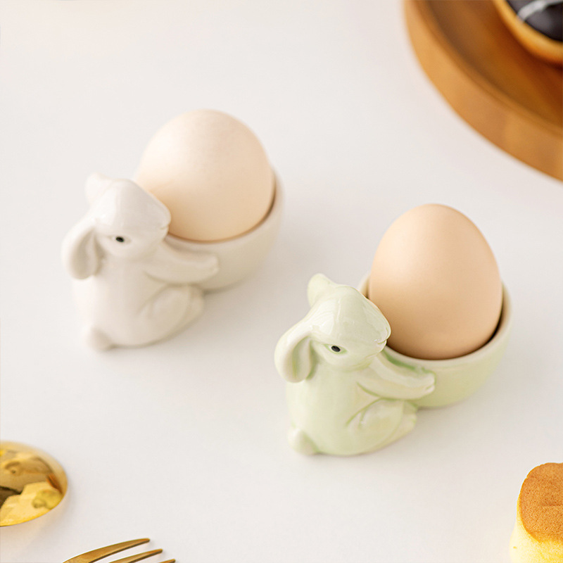 Bunny Ceramic Egg Tray: Easter Party Tableware