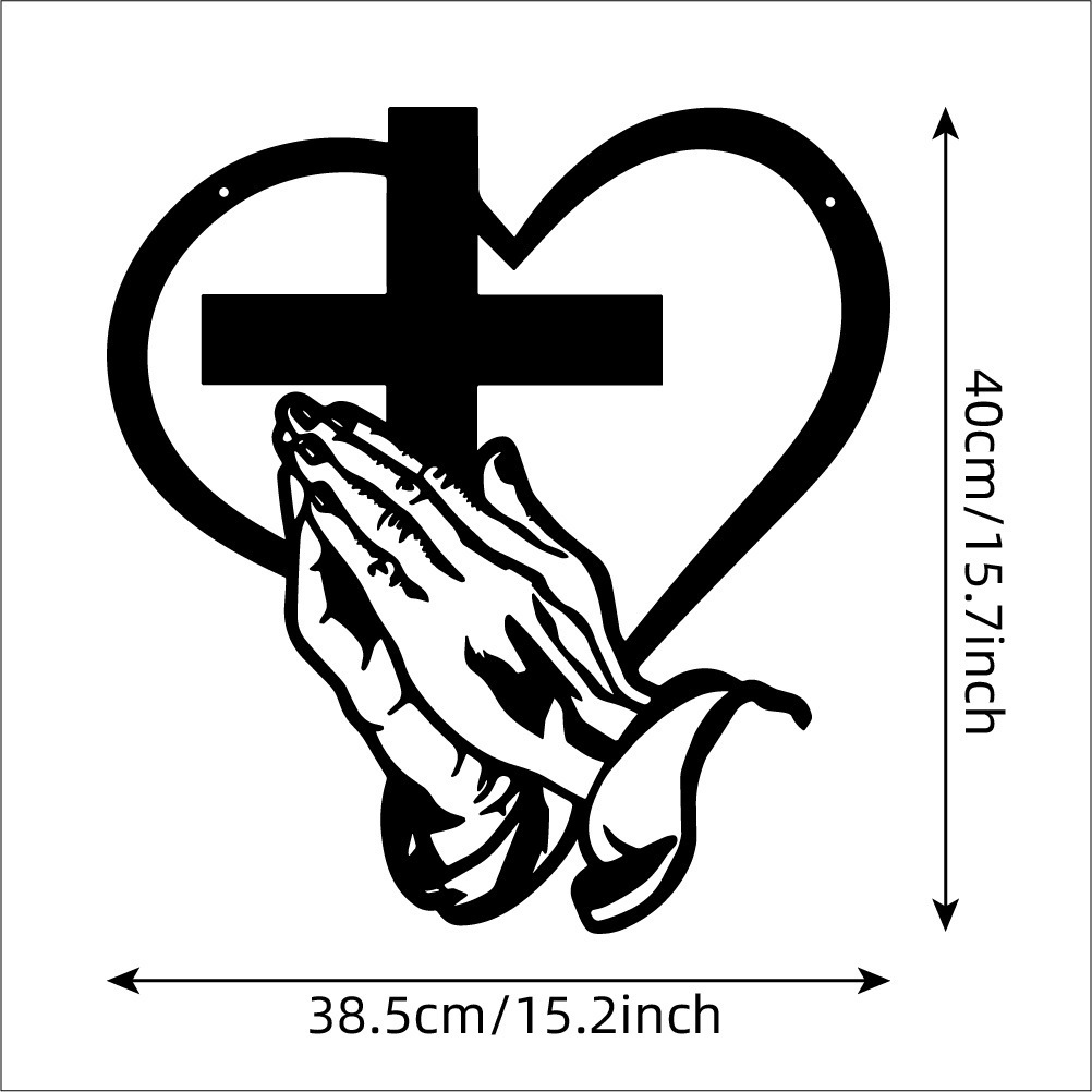 Christianartworkshop Biblical Verse Cross Metal Wall Decor: Daily Faith Reminder