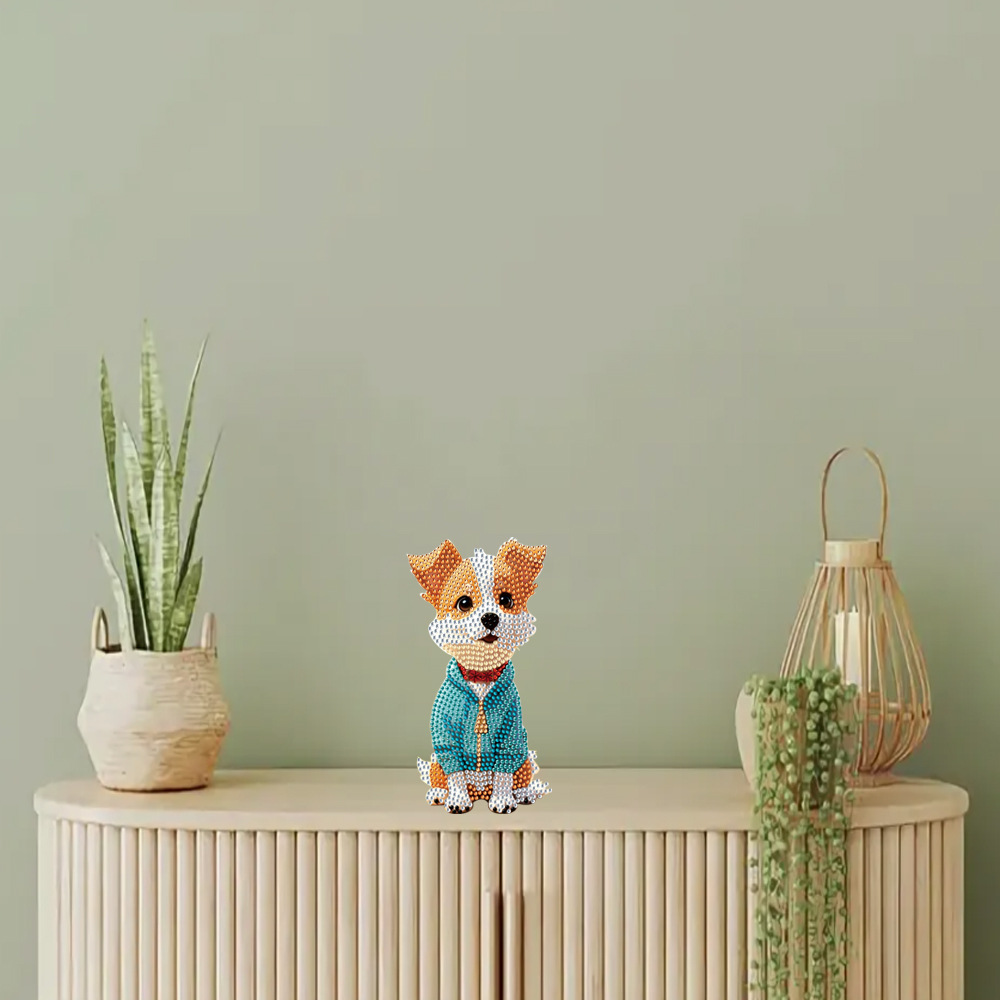 DIY Dog-Diamond Painting Ornaments With Shaking Head Function（Single-Sided)